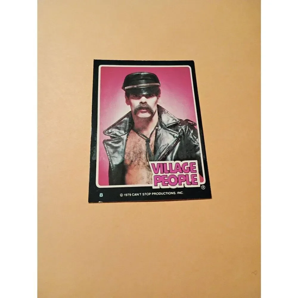 Vintage 1979 Village People Trading Card #8 Disco Era Vintage Music Collectible